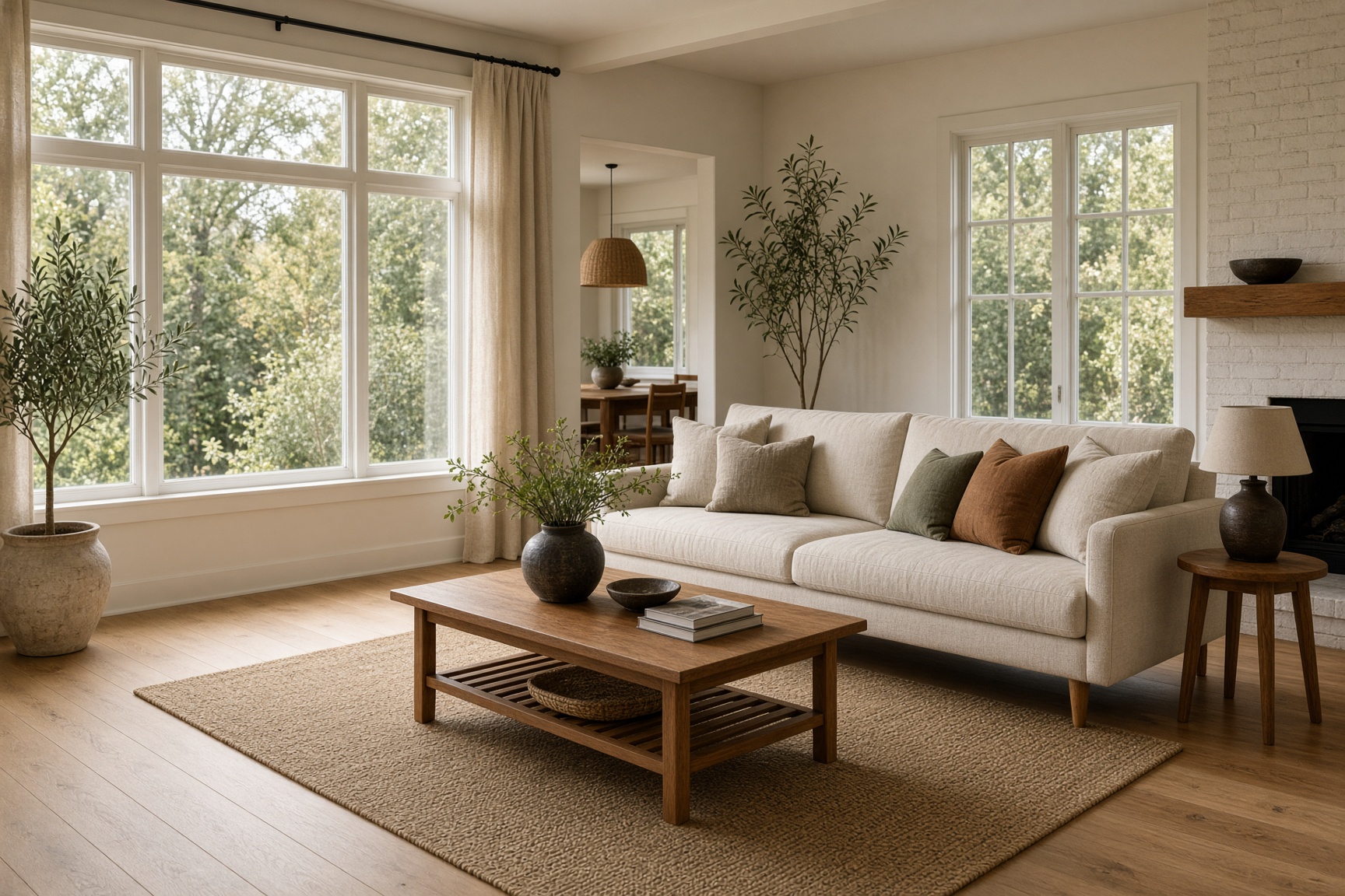 Quiet living room of a Los Angeles home